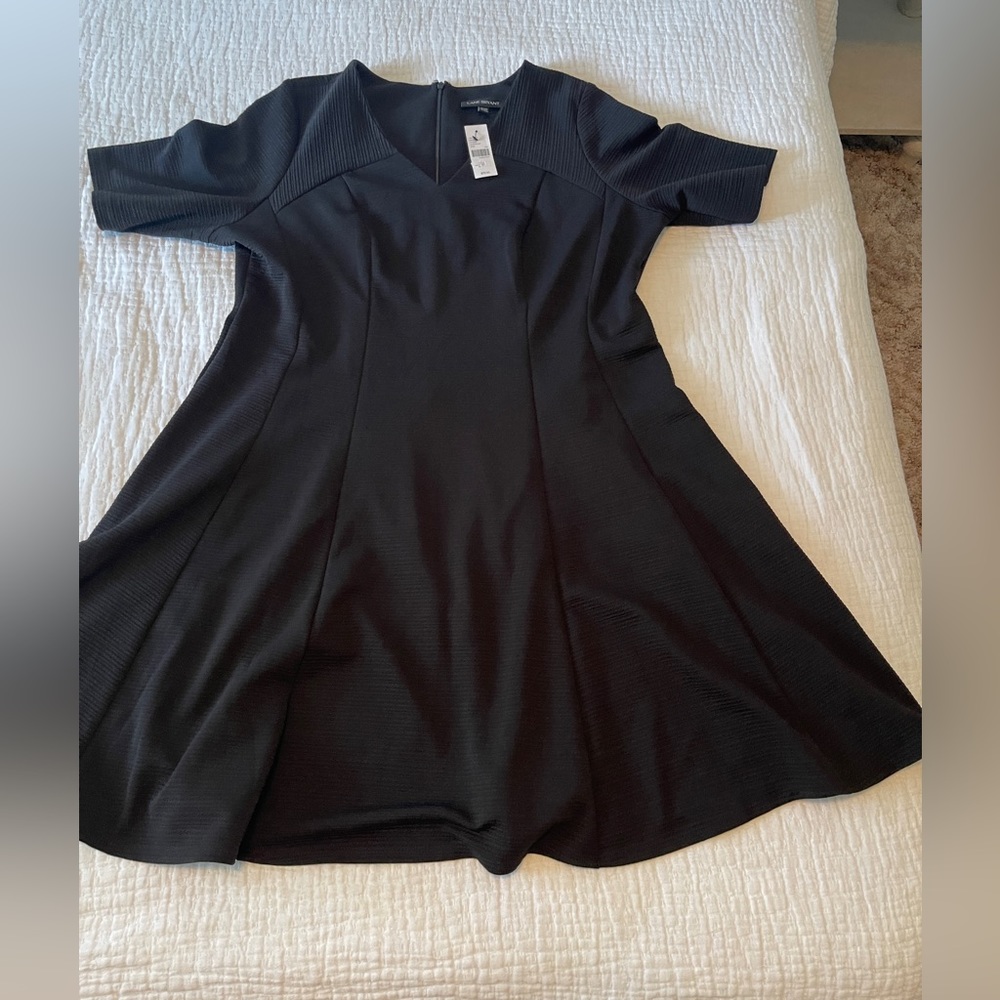 Lane Bryant Perfect Sleeve Vneck Fit and Flare Textured Knit Dress - Size 18/20